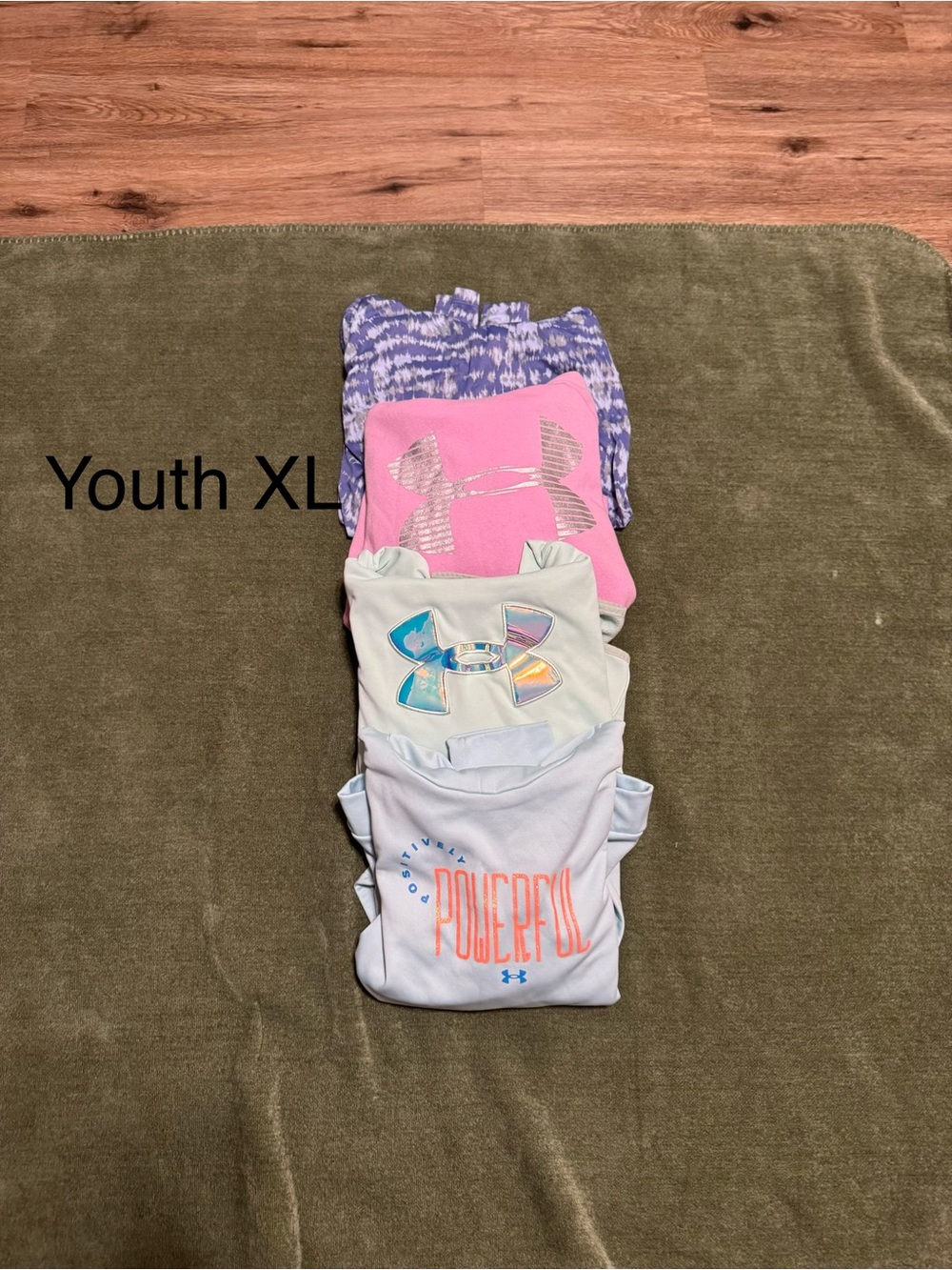 Under Armour Youth Tops - Pink, Lavender, Light Gray